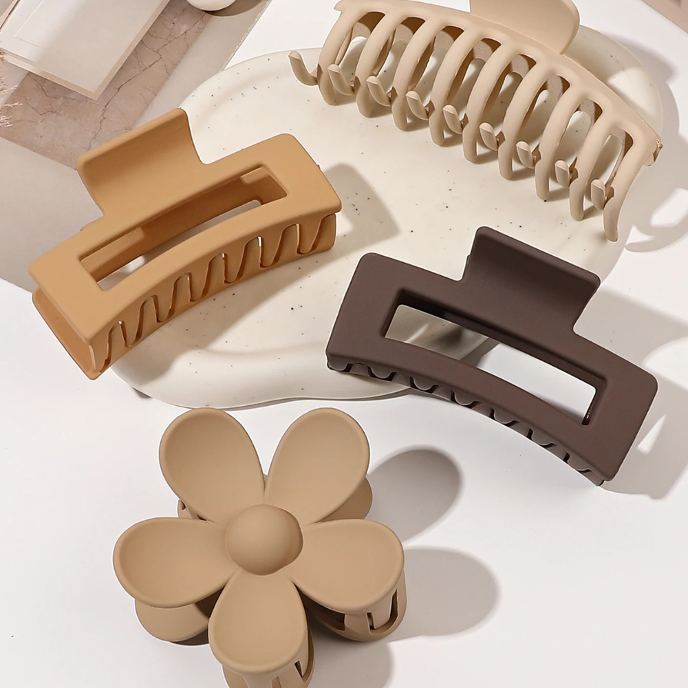 BlissGrip Quad | 4Pcs Hair Claw Clips