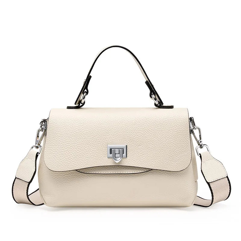 Women's Genuine Leather Crossbody Handbag – Luxury Top-Handle Purse