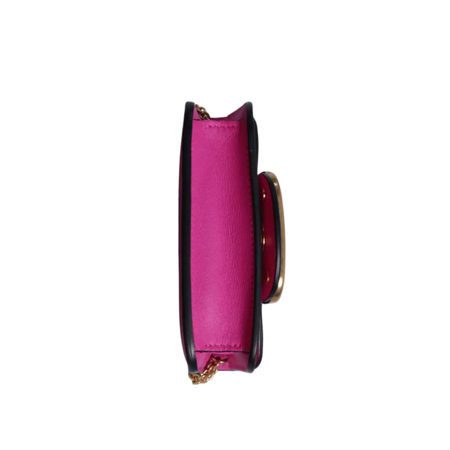 Leather Shoulder Bag in Pink