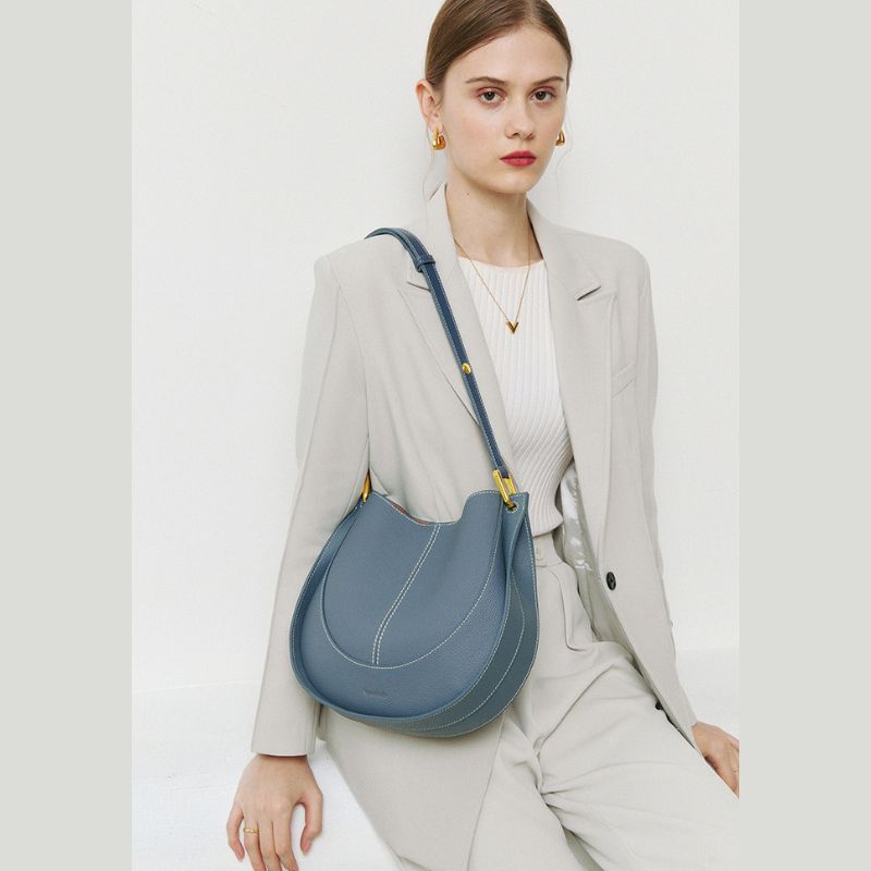 Luxury Soft Leather Crossbody Saddle Bag