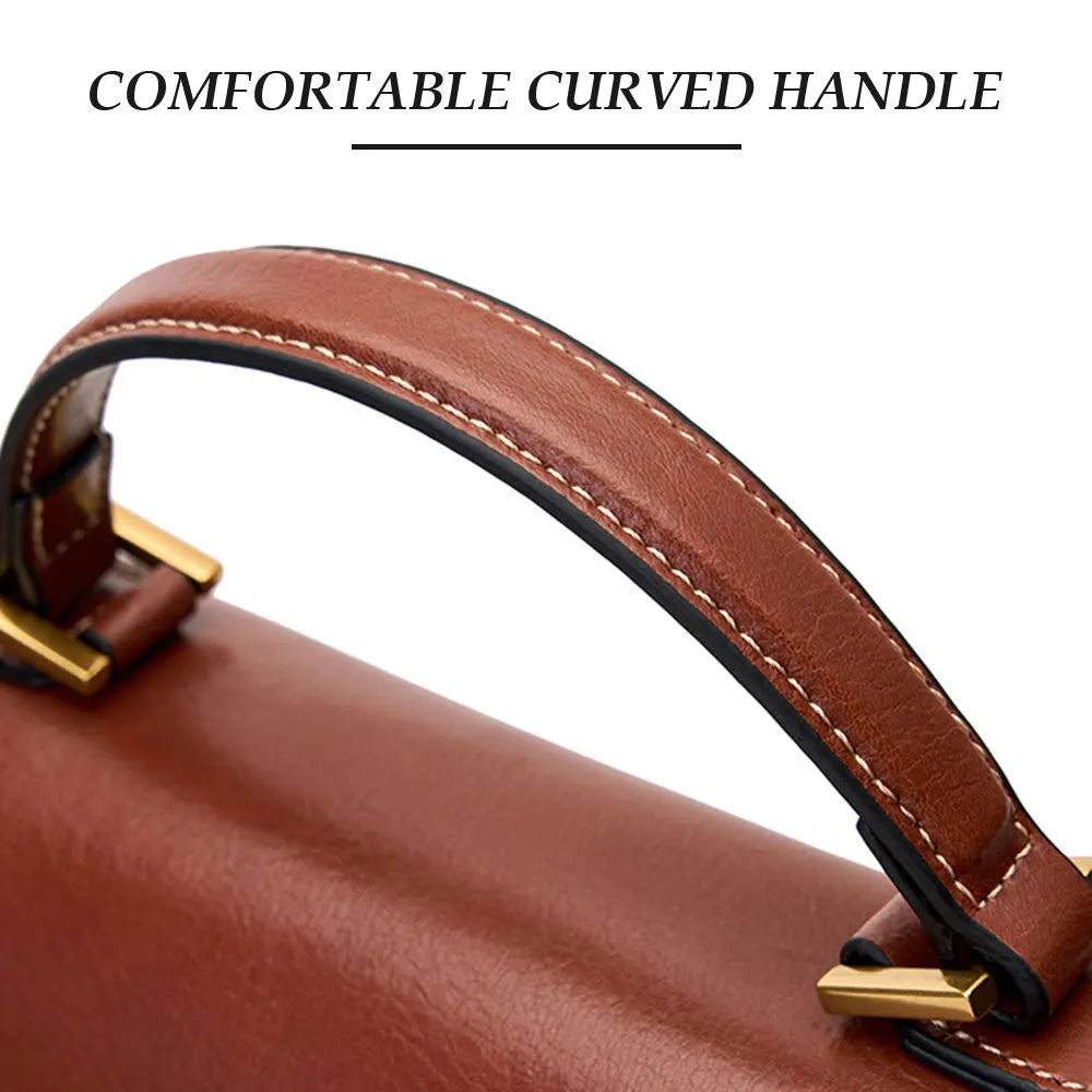 Real Cowhide Crossbody Bag  – Retro Designer Small Satchels