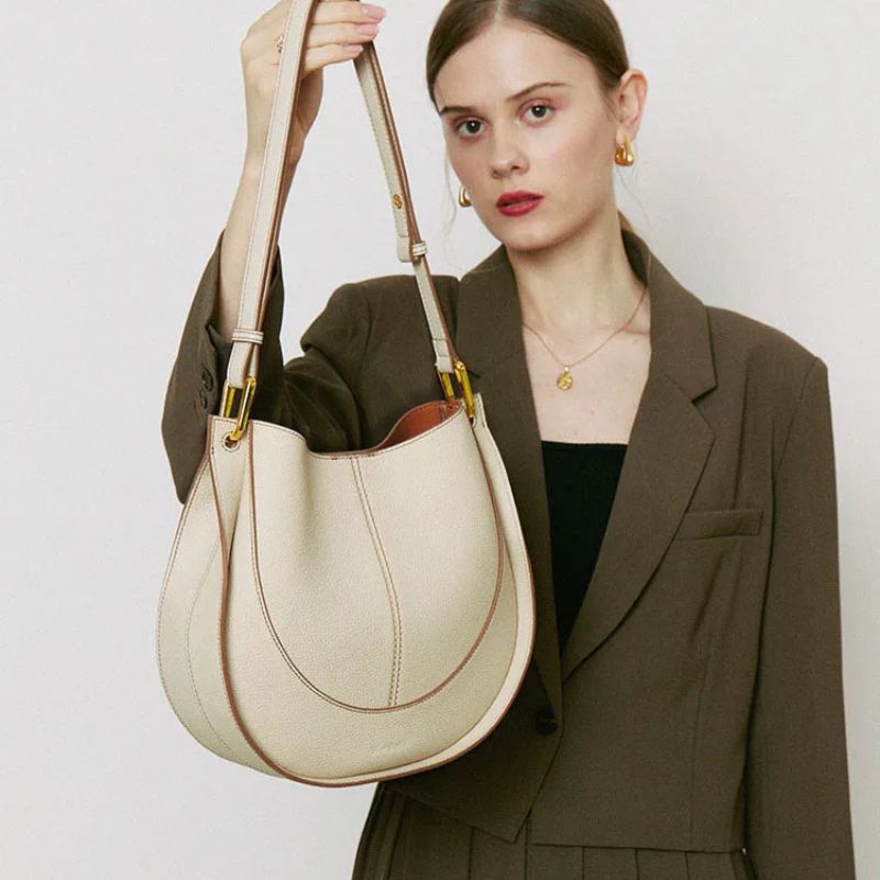 Luxury Soft Leather Crossbody Saddle Bag