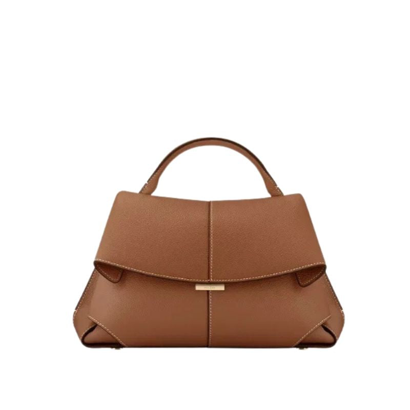 High-End Luxury Leather Smile Bag Designer Handbag with Pleated Design