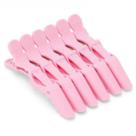 Pink Pro Hair Clips – 6 Piece Set