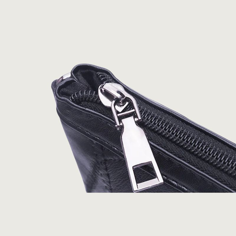 Women’s Black Rivet Shoulder Bag – Small Crossbody Messenger Handbag