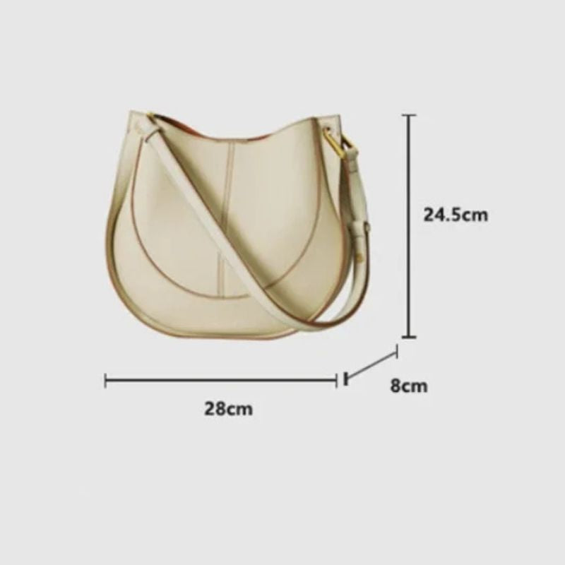 Luxury Soft Leather Crossbody Saddle Bag