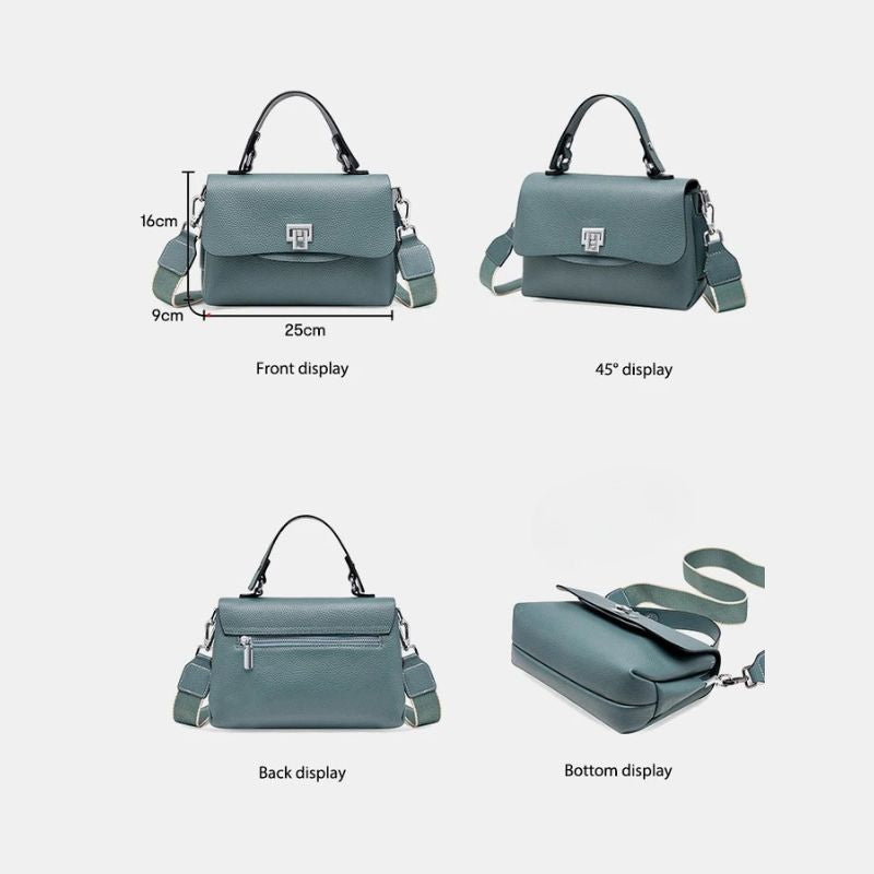 Women's Genuine Leather Crossbody Handbag – Luxury Top-Handle Purse