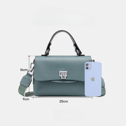 Women's Genuine Leather Crossbody Handbag – Luxury Top-Handle Purse