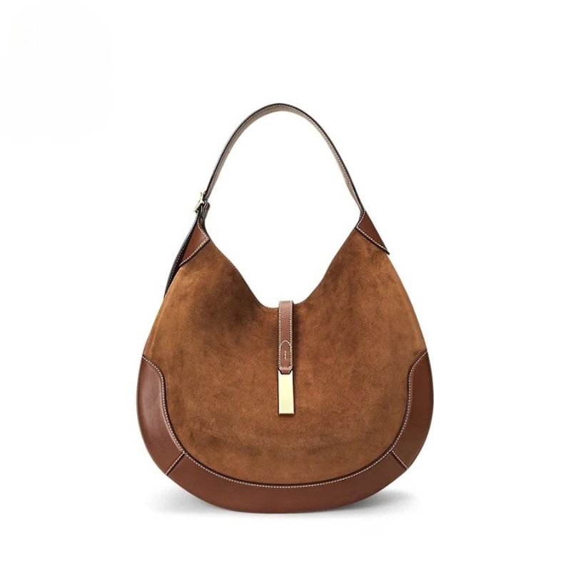 Luxury Suede Leather Tote Bag for Women – Elegant, Spacious Designer Handbag