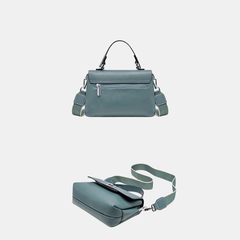 Women's Genuine Leather Crossbody Handbag – Luxury Top-Handle Purse