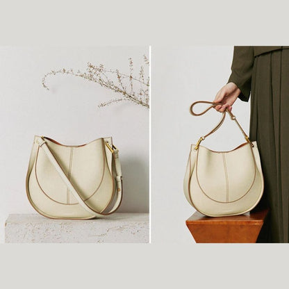 Luxury Soft Leather Crossbody Saddle Bag