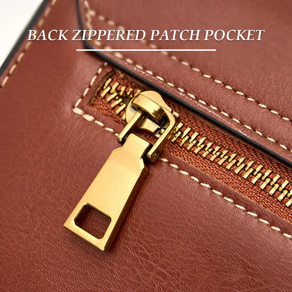 Real Cowhide Crossbody Bag  – Retro Designer Small Satchels