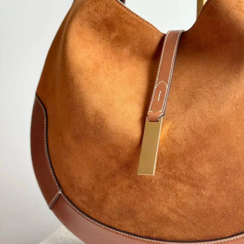 Luxury Suede Leather Tote Bag for Women – Elegant, Spacious Designer Handbag