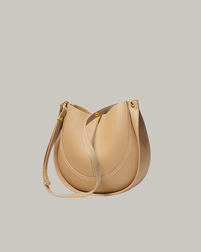 Luxury Soft Leather Crossbody Saddle Bag