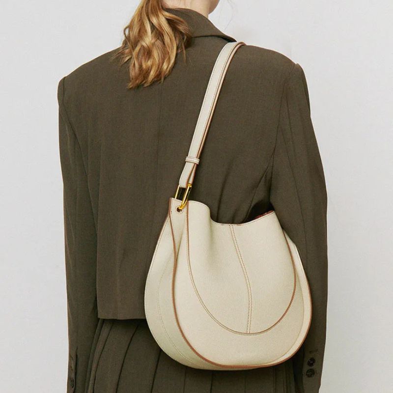Luxury Soft Leather Crossbody Saddle Bag