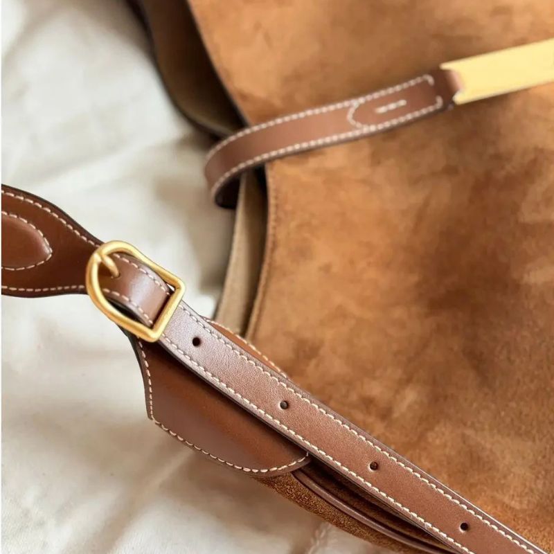 Luxury Suede Leather Tote Bag for Women – Elegant, Spacious Designer Handbag