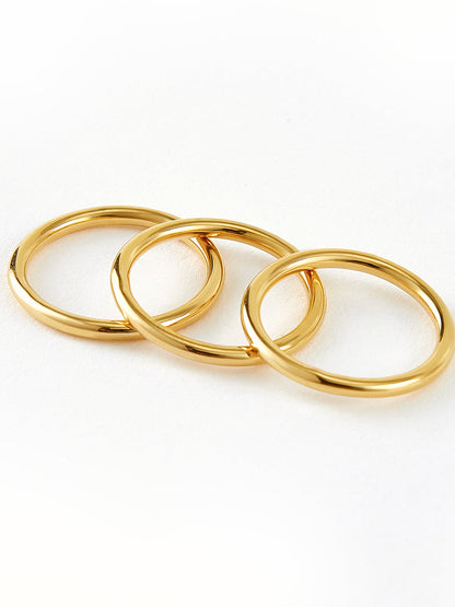 3pcs Minimalist Golden Circle Ring