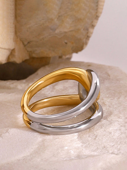 Two Tone Twist Ring