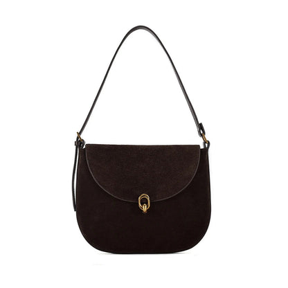 Luxury Women’s Leather Suede Shoulder Saddle Crossbody Bag