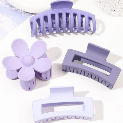 BlissGrip Quad | 4Pcs Hair Claw Clips