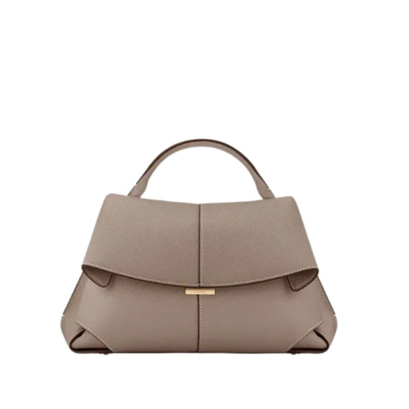 High-End Luxury Leather Smile Bag Designer Handbag with Pleated Design