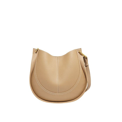 Luxury Soft Leather Crossbody Saddle Bag