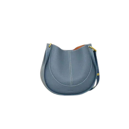Luxury Soft Leather Crossbody Saddle Bag