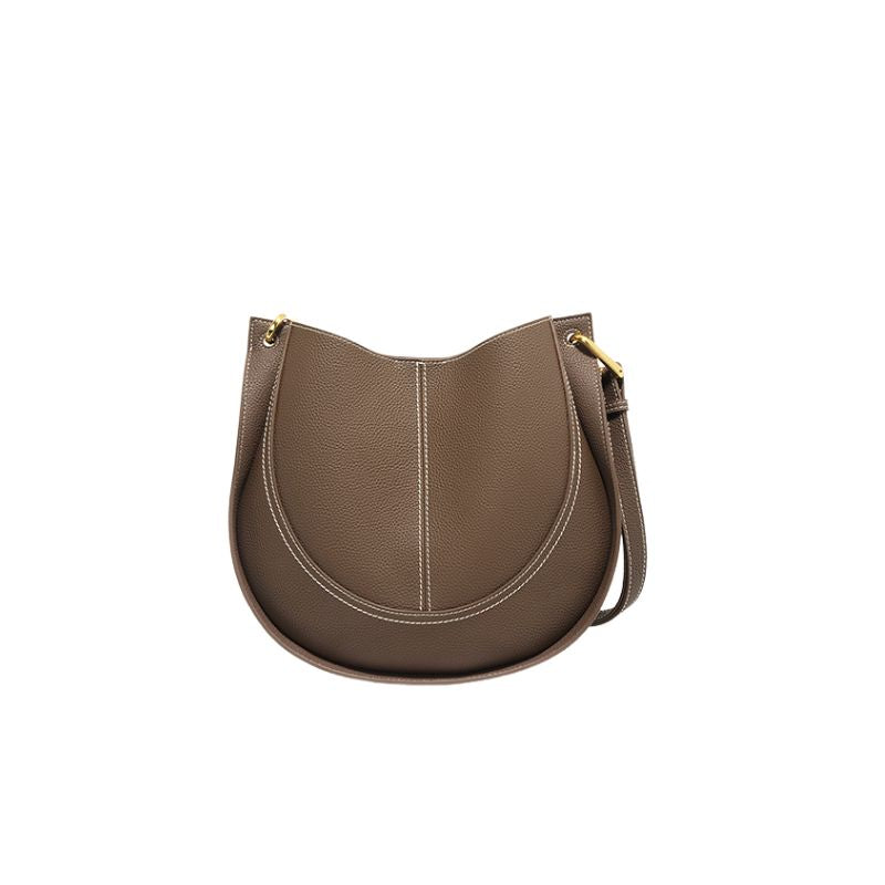 Luxury Soft Leather Crossbody Saddle Bag