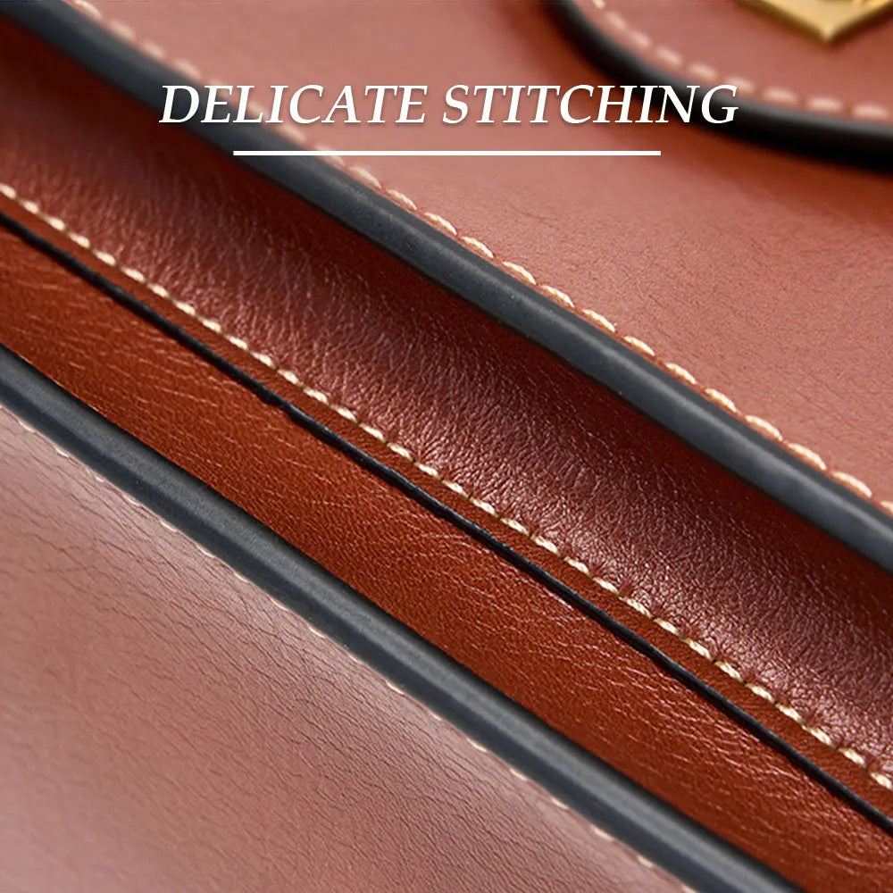 Real Cowhide Crossbody Bag  – Retro Designer Small Satchels