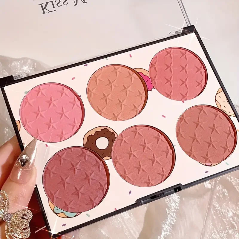 BlissCheeks | 6-color long-lasting blush palette