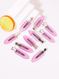 Set of 10 hair clips - Purple