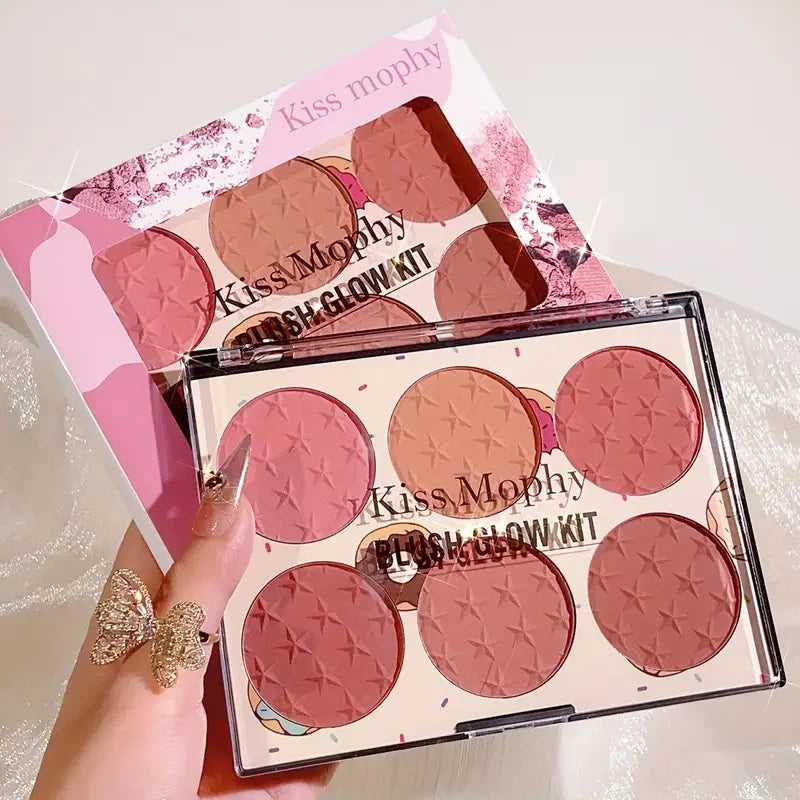 BlissCheeks | 6-color long-lasting blush palette