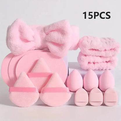 BlissCare Set | 12/15Pcs Set Makeup Puff Essential