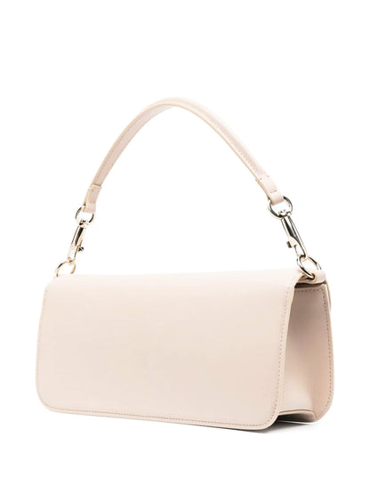 Loco Calfskin Schultertasche in Puderrosa