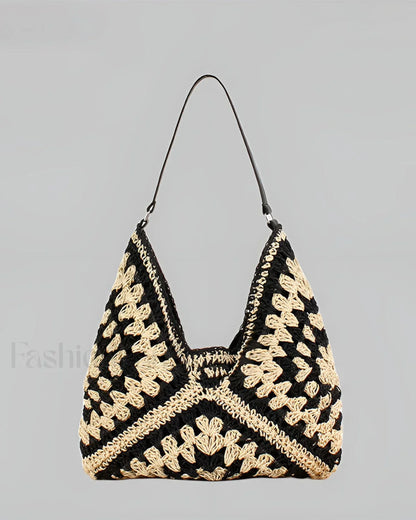 Vintage Crochet Macrame Shoulder Bag
