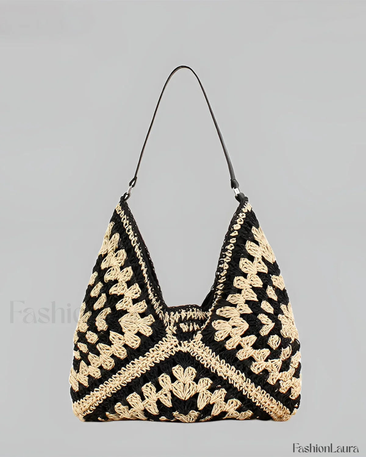Vintage Crochet Macrame Shoulder Bag