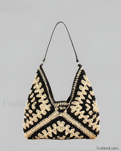 Vintage Crochet Macrame Shoulder Bag