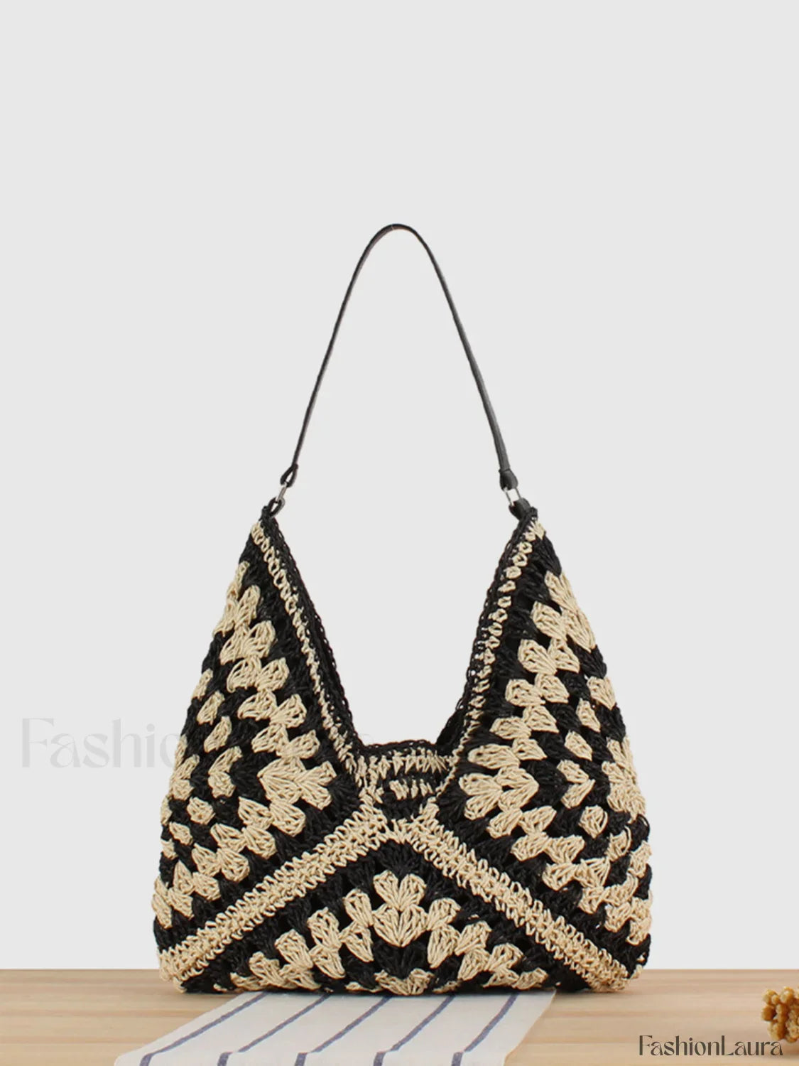 Vintage Crochet Macrame Shoulder Bag