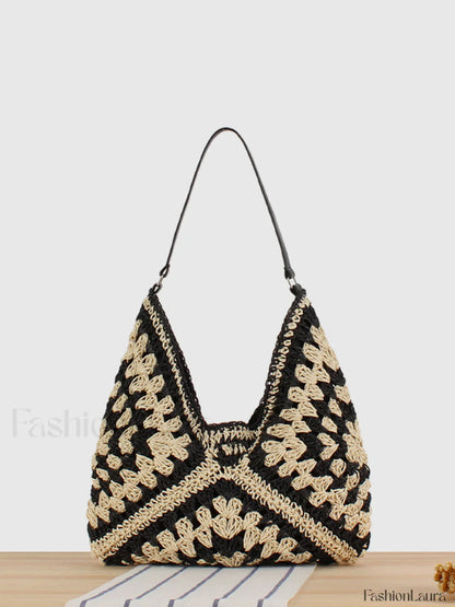 Vintage Crochet Macrame Shoulder Bag